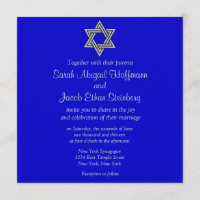 Estrelas de David Wedding Invitations.