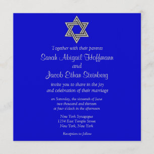 Convites Estrelas de David Wedding Invitations.