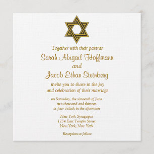 Convites Estrelas de David Wedding Invitations.