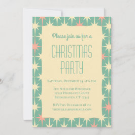 Convites Estrelas de Natal Modernas do século médio retrô e