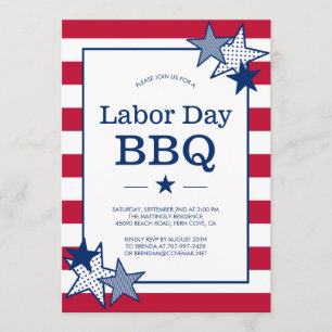 Convites Estrelas do Dia do Trabalho e Greve de CHURRASCOS