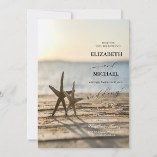 Convites Estrelas do mar Script Casamento Praia de Areia