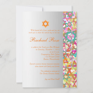 Convites Estrelas do modelo PixDezines/Bar Mitzvah/multicor
