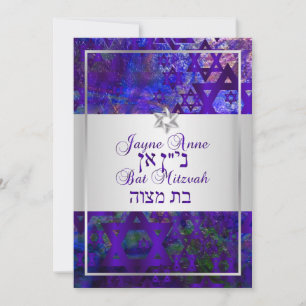 Convites Estrelas do tipo "PixDezines"/Bar Mitzvah/violet/p