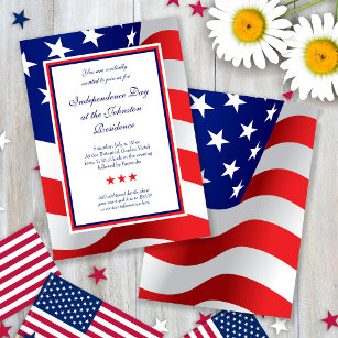 Convites Estrelas e Bandeiras Americanas