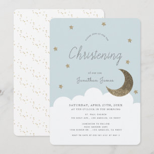 Convites Estrelas e Bebê Azul Natal