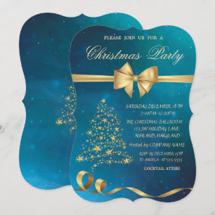 Convites Estrelas Elegantes de Árvore de Natal Arco Festa d