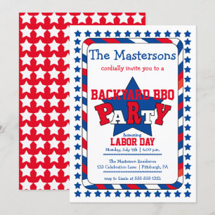 Convites Estrelas Festivas e CHURRASCOS Patrióticos do Dia