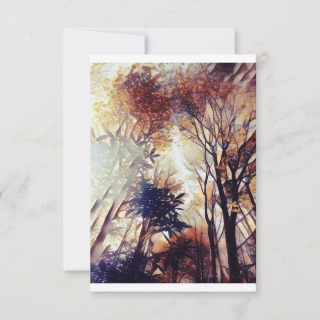 Convites Estrelas Na Floresta (Frente)