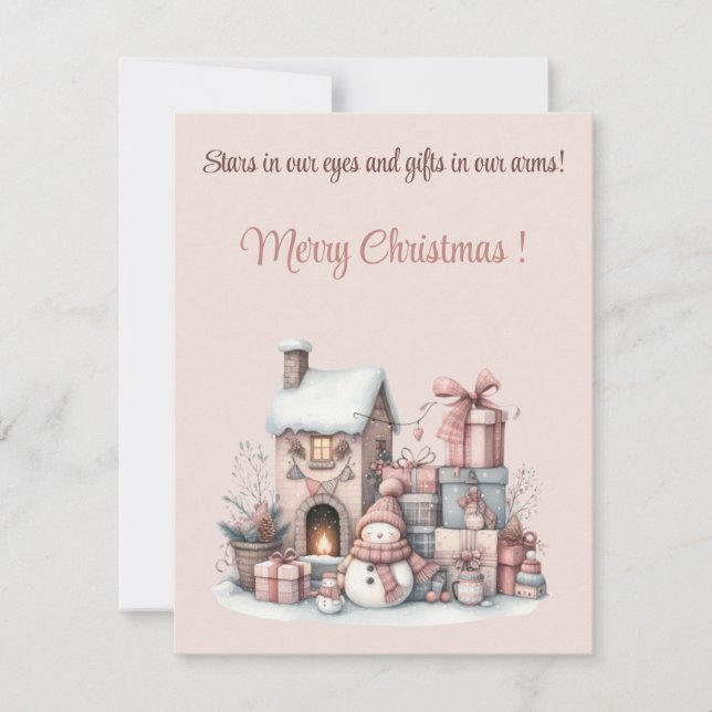 Convites ✨ 🎁 estrelas nos nossos olhos e presentes nos nos (Frente)