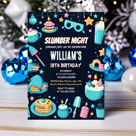 Convites estrelas noturnas Sleepover SlumbParty 13 aniversá