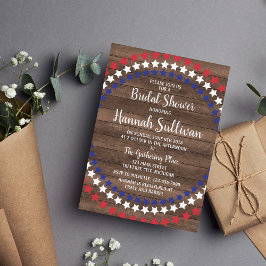 Convites Estrelas Patrióticas Russas 4 de julho de Chá de p