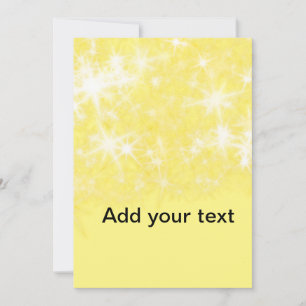 Convites Estrelas simples de brilho amarelo adicione seu te