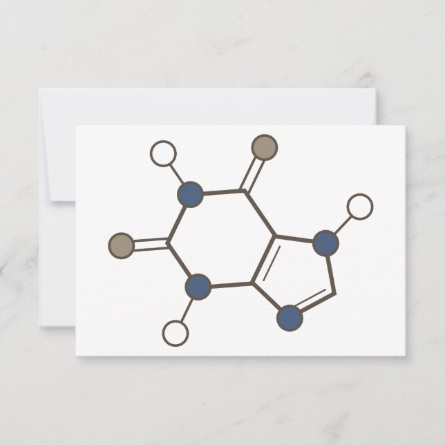 Convites estrutura molecular cafeína (Frente)
