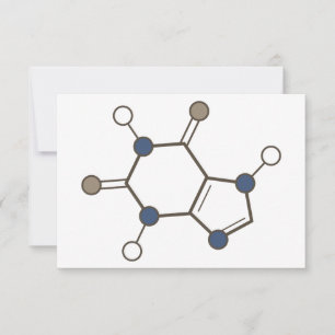 Convites estrutura molecular da cafeína