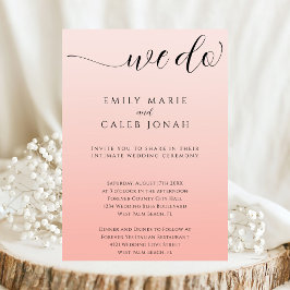 Convites Estudioso de Micro Cerimônia de Casamento íntimo B