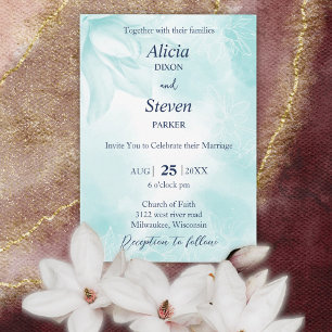 Convites Eteal Magnolia Flower, Casamento
