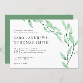 Convites Eteal Verde | Casamento Chic Botanic Leaves