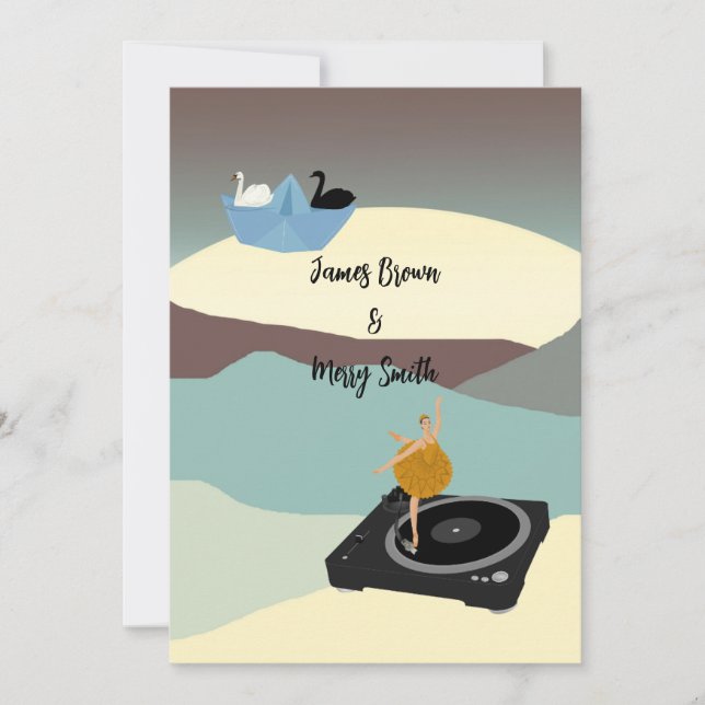 Convites Eterna Grace Balé do Amor e Casamento Luar (Frente)