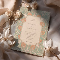 Eterno Art Nouveau Seafoam e Casamento Peach
