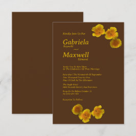 Convites Eterno Blossom California Poppy Casamento