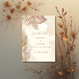 Convites Eterno Boho Neutral Weding Date (Salvar data)