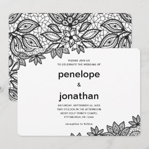 Convites Eterno Casamento de Lace