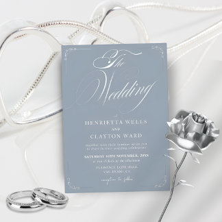 Convites Eterno Elegance Dusty Blue Weding