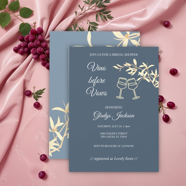 Convites Eterno Floral Symphony Vino antes dos votos (Criador carregado)