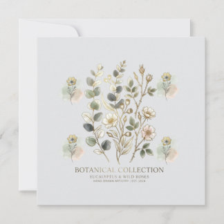 Convites Ethereal Gold & Sage Botanical Collection