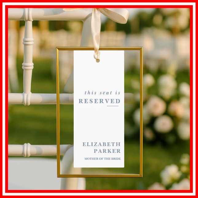 Convites Etiqueta de Assento Reservado Casamento Azul Empoe (Criador carregado)