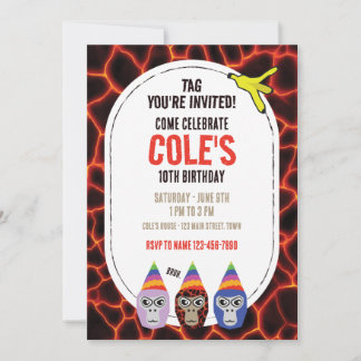 Convites Etiqueta de gorila, jogos de realidade virtual, Br