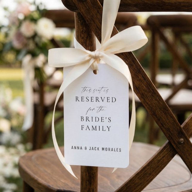 Convites Etiqueta de Nome de Casamento Simples Clássica Neu (Criador carregado)
