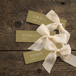 Convites Etiquetas de Mesa com Nome para Casamento em Ouro 
