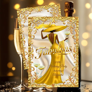 Convites Étnico Fabuloso Aniversário Vestido Dourado Champa