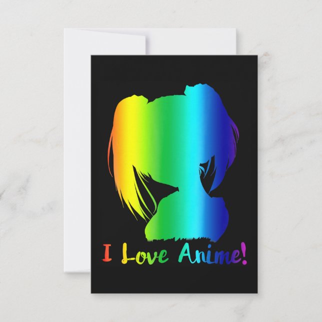 Convites eu adoro anime manga cosplay (Frente)