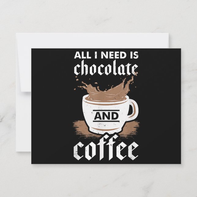 Convites Eu Adoro Chocolate E Café (Frente)