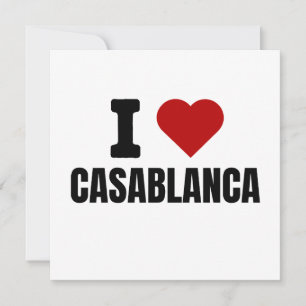 Convites Eu amo Casablanca - Eu amo Casablanca Marrocos