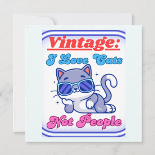 Convites Eu amo gatos, não pessoas