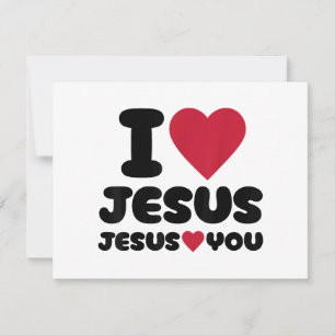 Convites Eu amo Jesus e Jesus te ama cristão
