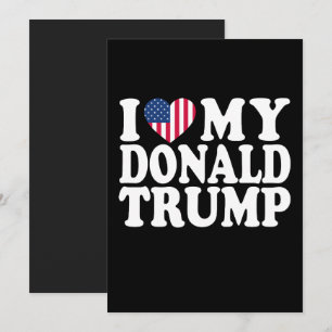 Convites Eu Amo Meu Donald Trump Presidente 2024