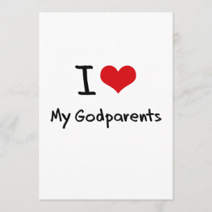 Convites Eu amo meus Godparents