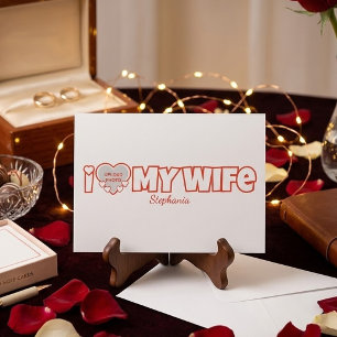 Convites Eu Amo Minha Esposa Personalizado – Adicionar Nome