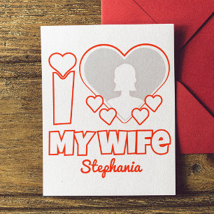 Convites Eu Amo Minha Esposa Personalizado – Adicionar Nome