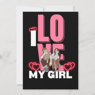 Convites Eu Amo Minha Namorada Personalizado 