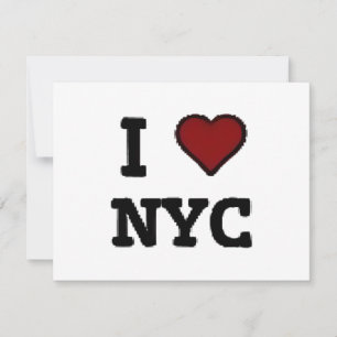 Convites Eu Amo NYC coração