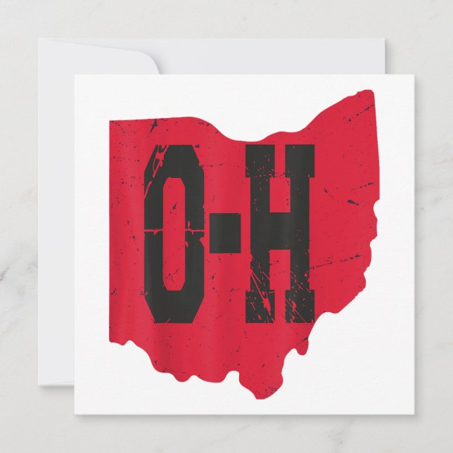 Convites Eu Amo O Meu Script Home De Ohio, Ohio Buckeye Sta (Frente)