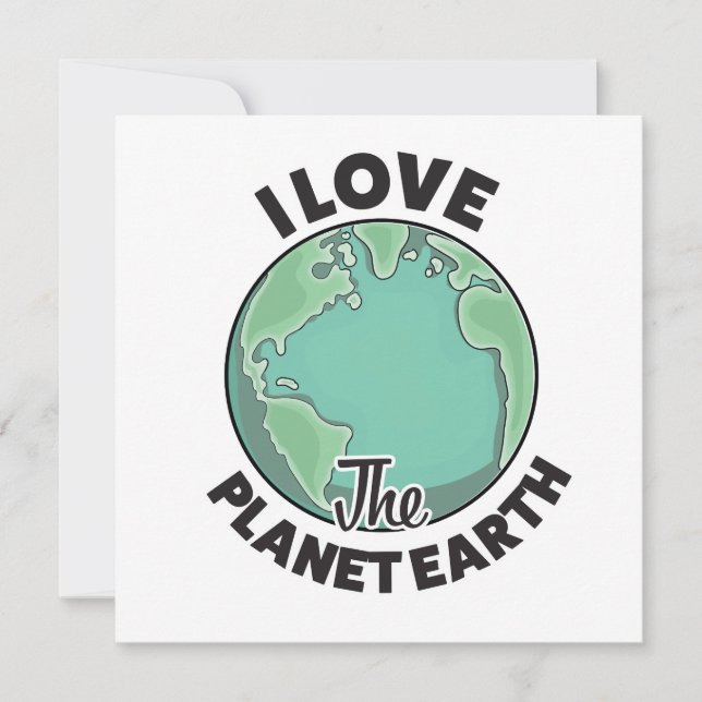 Convites Eu Amo O Planeta Terra (Frente)