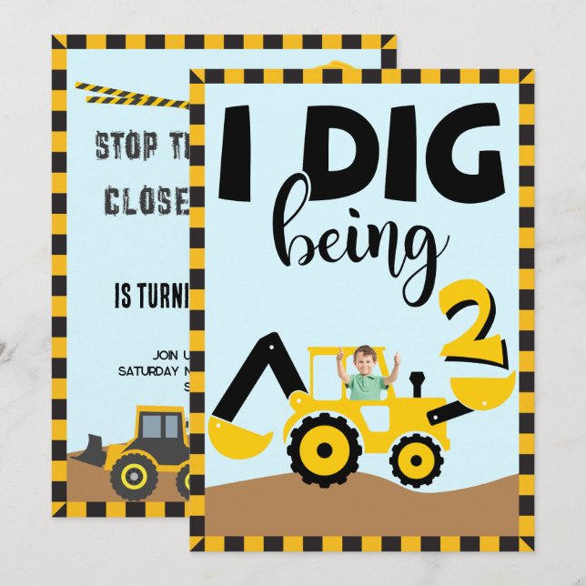 Convites Eu Canto Ser 2 Construção De Aniversário (Frente/Verso)