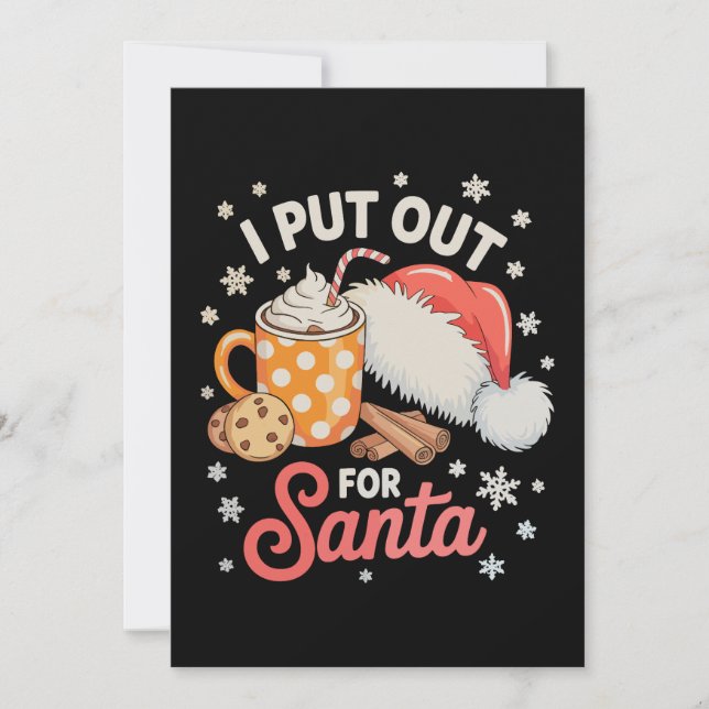 Convites Eu Coloco Para o Papai Noel Biscoitos Cacau Quente (Frente)